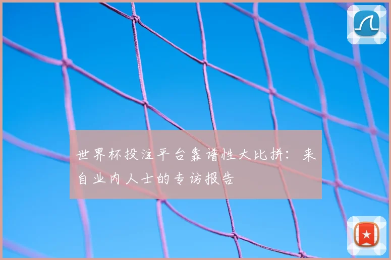 世界杯投注平台靠谱性大比拼：来自业内人士的专访报告